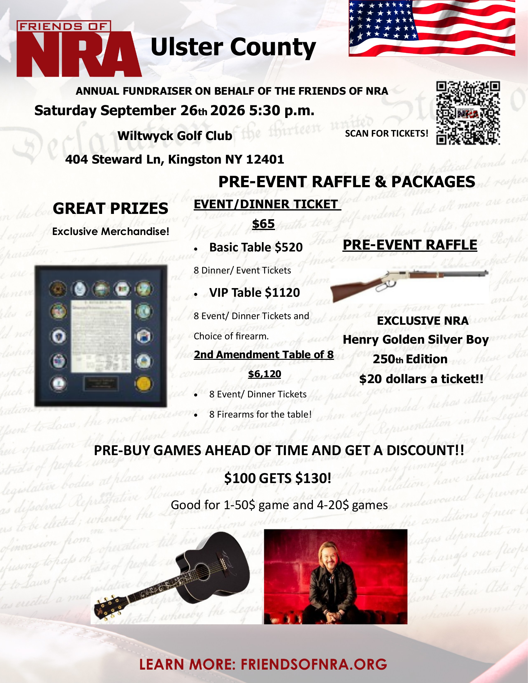 Ulster County Friends of NRA Annual Fundraiser
