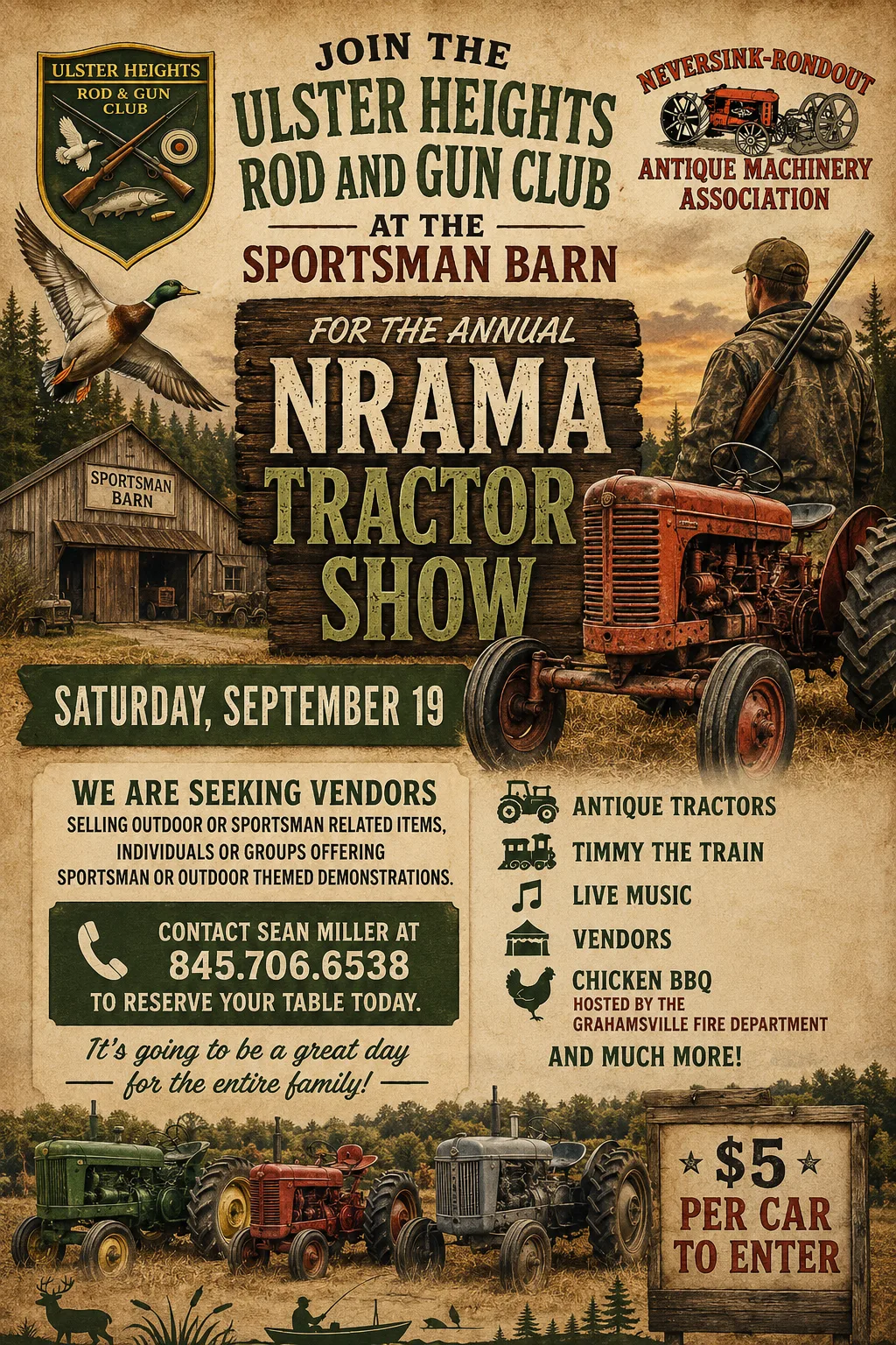 Vendors Wanted: Sportsman Vendors Barn at NRAMA Tractor Show