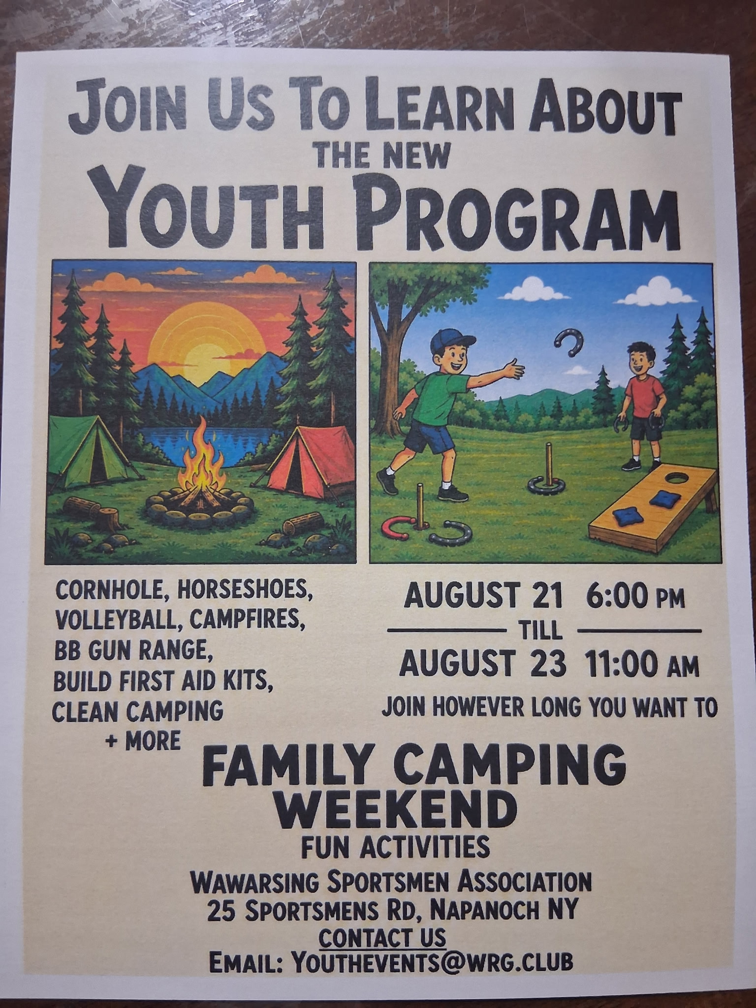 Family Camping Weekend: Discover Our New Youth Program