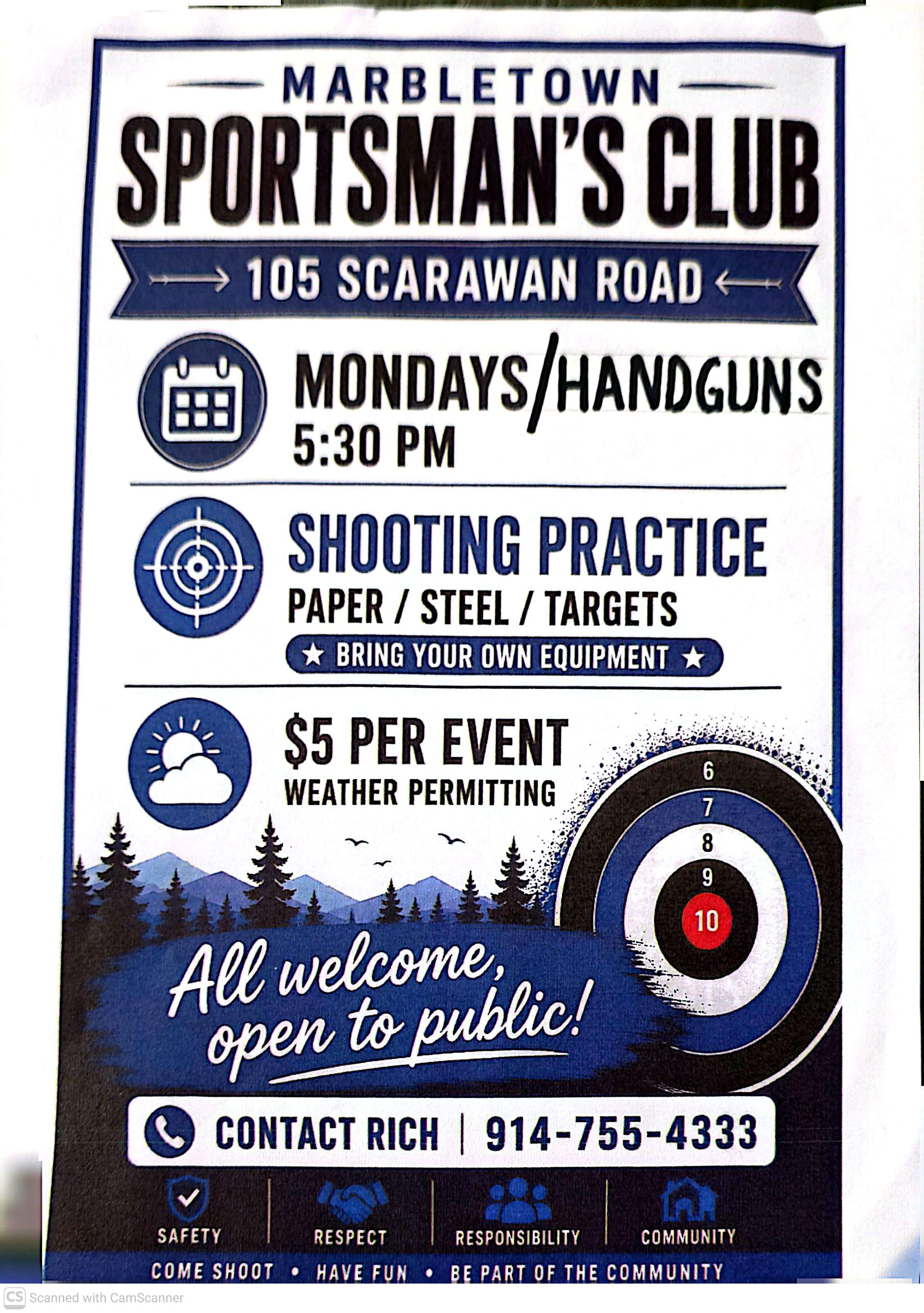 Handgun Shooting Practice at Marbletown Sportsman's Club
