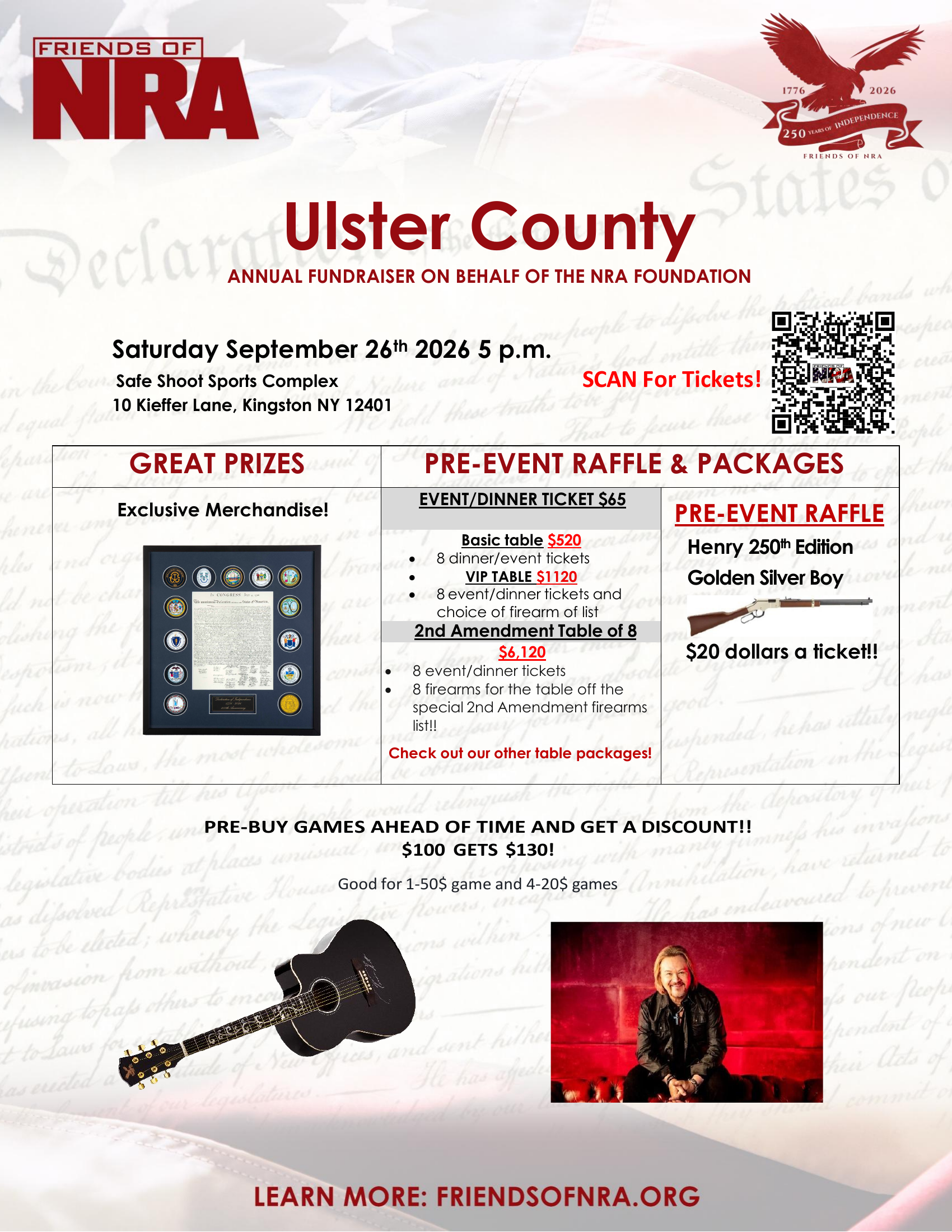 Ulster County Friends of NRA Annual Fundraiser