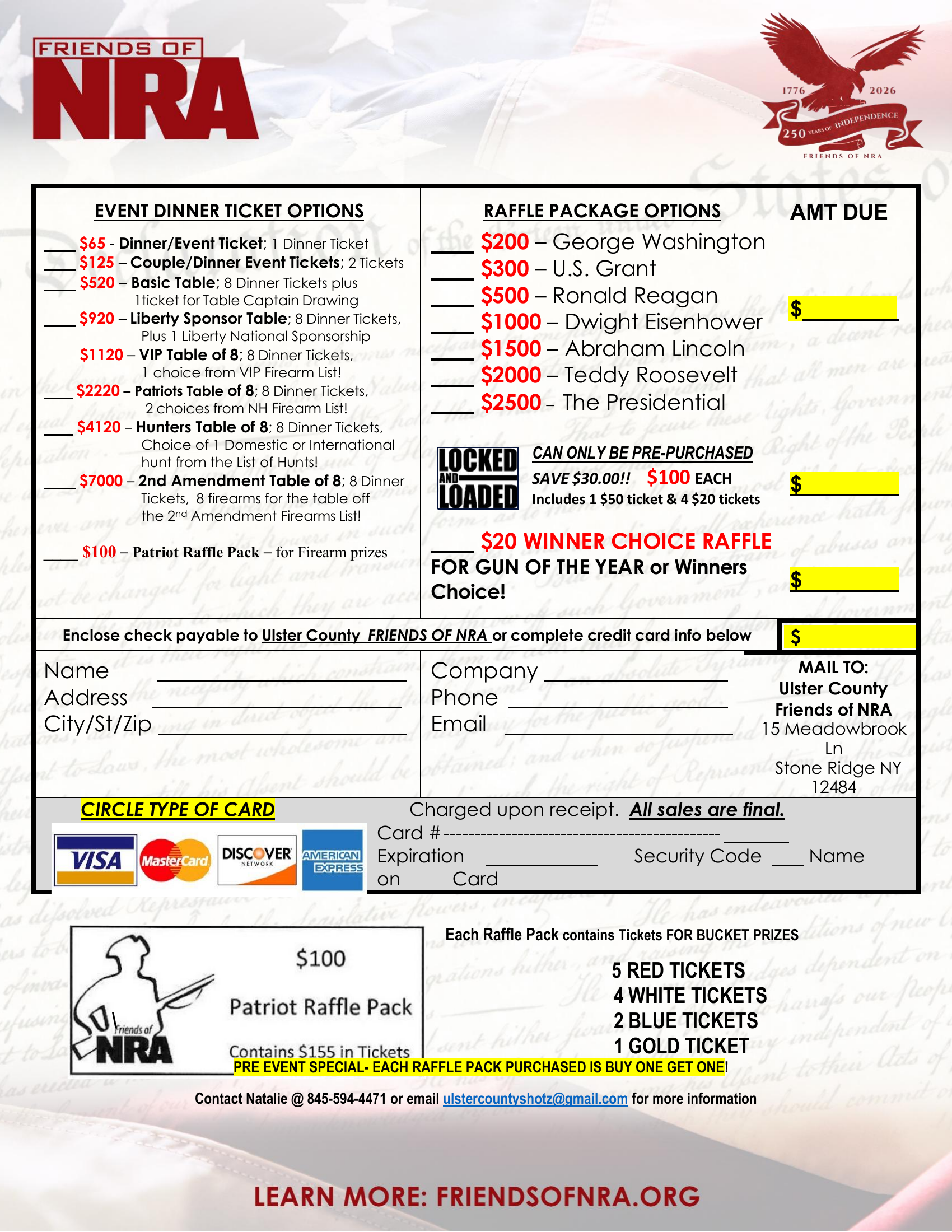 Ulster County Friends of NRA Annual Fundraiser image 2