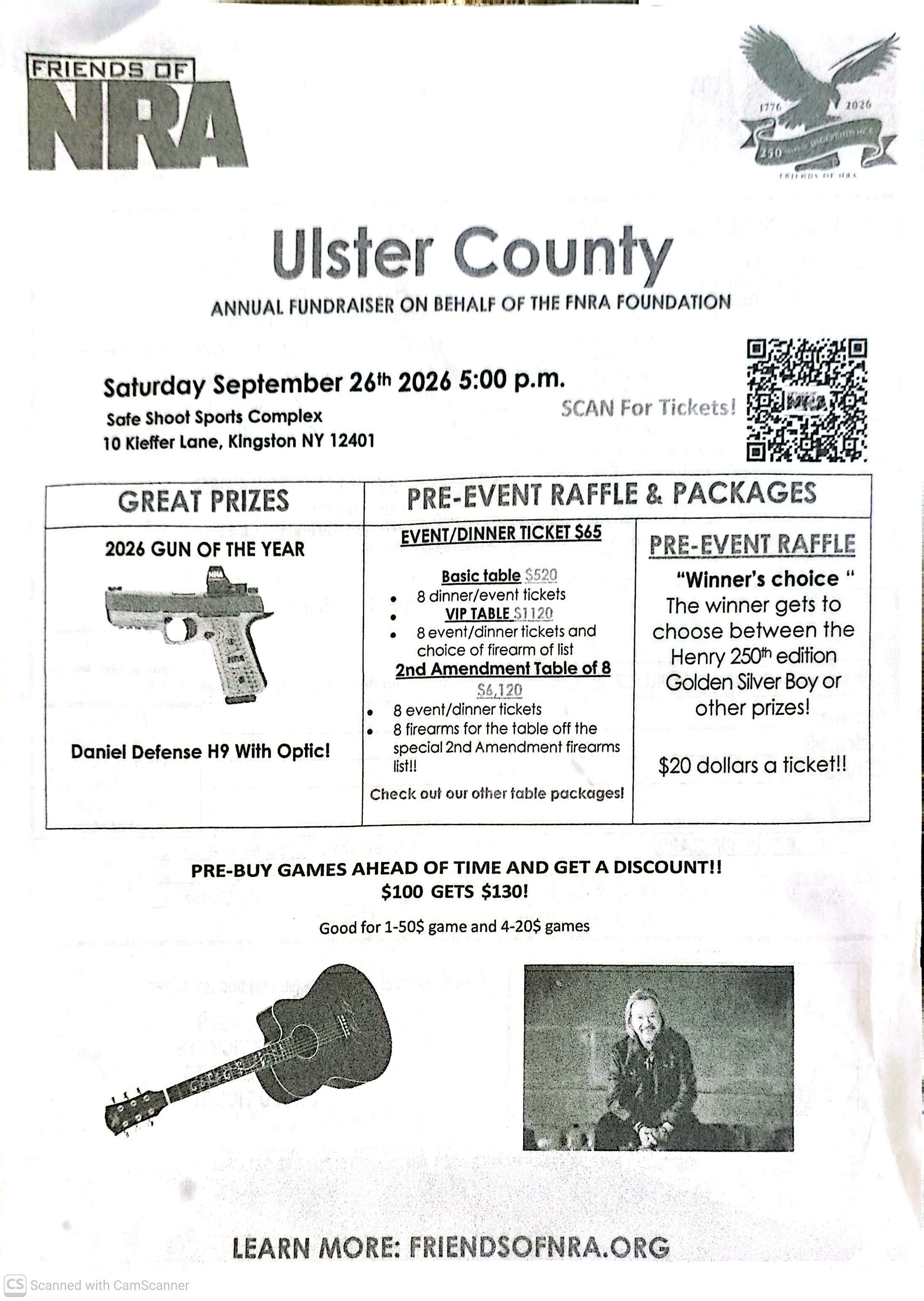 Ulster County Annual Fundraiser on behalf of the FNRA Foundation